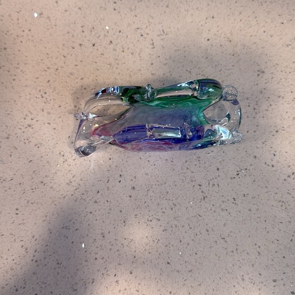 Murano Blue and Green Glass Art Sculpture - Picture 5 of 7